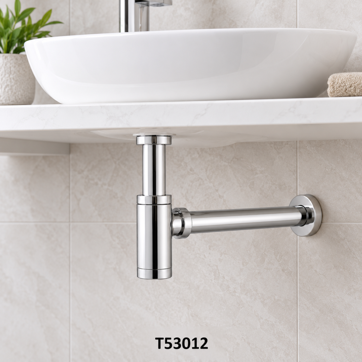 Onimi T53012 Bottle Trap 1 1/4" (32mm) Chrome Finish Suitable For Basin Use