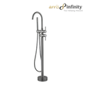 Arris Infinity ars-73217-GM 1150mm Gunmetal Floor-Standing Bath Mixer Tap with Hand Shower