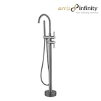 Arris Infinity ars-73217-GM 1150mm Gunmetal Floor-Standing Bath Mixer Tap with Hand Shower