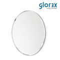 Glorex GLC 2001N Wall Mounted Frameless Oval Bevel Edge Mirror 540×750mm Dual Vertical & Horizontal Mount