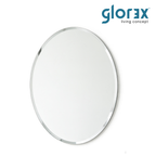Glorex GLC 2001N Wall Mounted Frameless Oval Bevel Edge Mirror 540×750mm Dual Vertical & Horizontal Mount