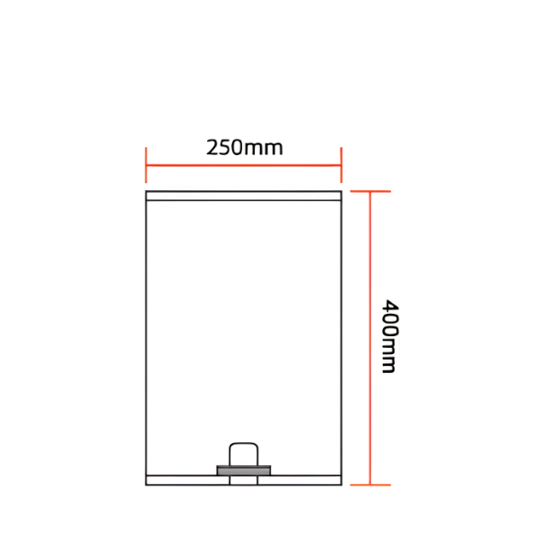 Saniware Stainless Steel Pedal Dustbin 12L / 20L Soft Closing Lid Removable Inner Bucket Tong Sampah Bathroom Kitchen Office Waste Bin