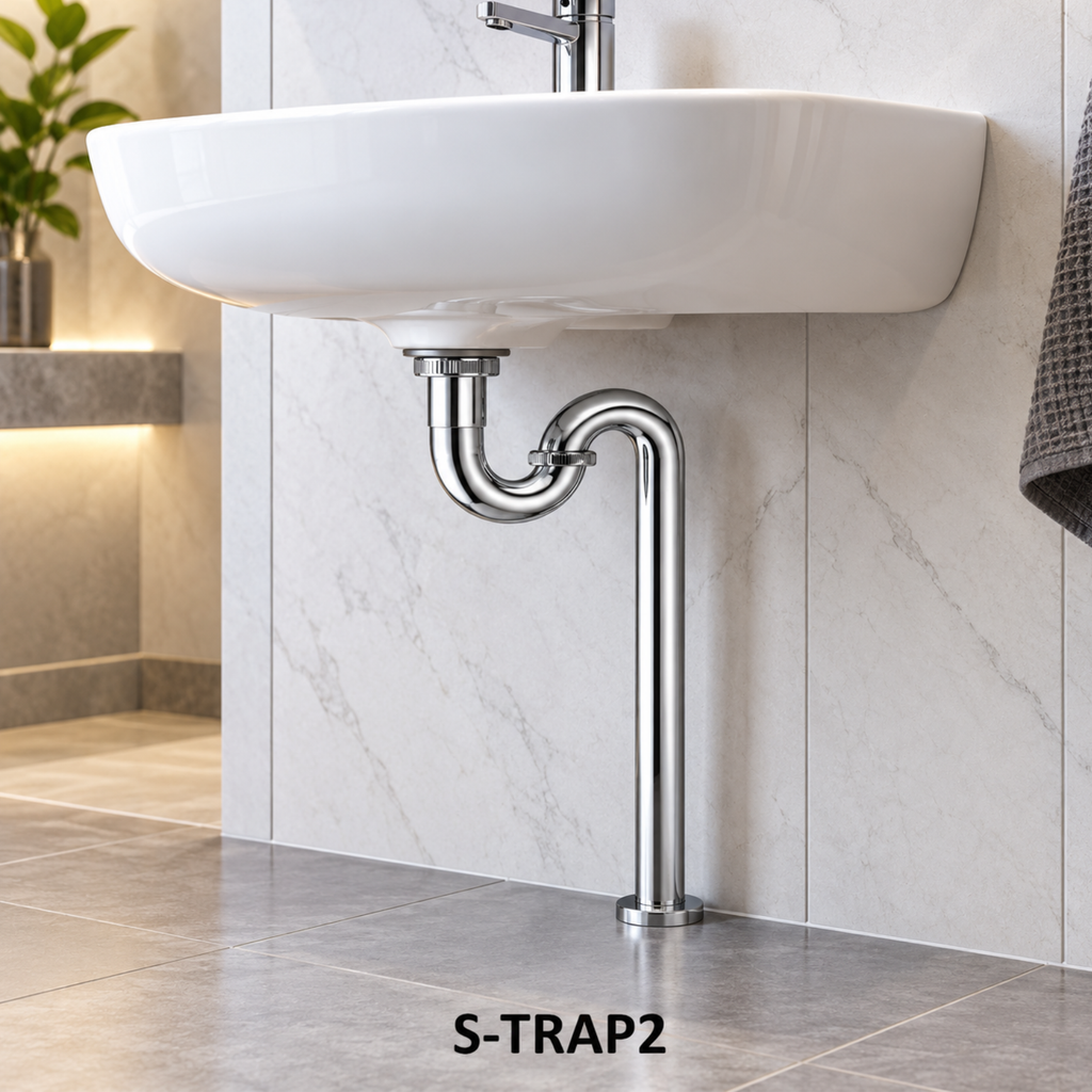 Onimi S-TRAP2 S Trap 1 1/4" (32mm) Chrome Basin Waste Trap