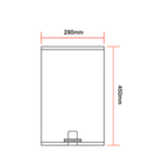 Saniware Stainless Steel Pedal Dustbin 12L / 20L Soft Closing Lid Removable Inner Bucket Tong Sampah Bathroom Kitchen Office Waste Bin