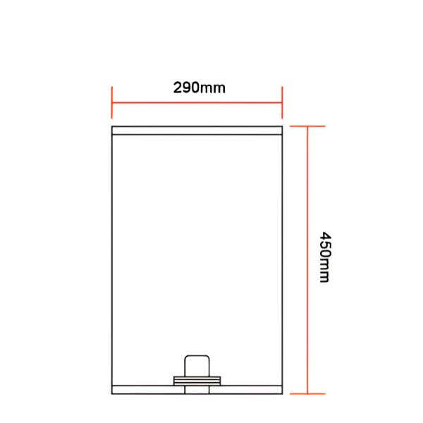 Saniware Stainless Steel Pedal Dustbin 12L / 20L Soft Closing Lid Removable Inner Bucket Tong Sampah Bathroom Kitchen Office Waste Bin