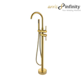 Arris Infinity  ars-73217-G 1150mm Gold Floor-Standing Bath Mixer Tap with Hand Shower
