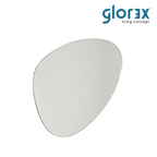 Glorex GLC 2002N Wall Mounted Frameless Teardrop Mirror 600x800mm Asymmetrical Organic Shape for Modern Bathrooms & Living Spaces