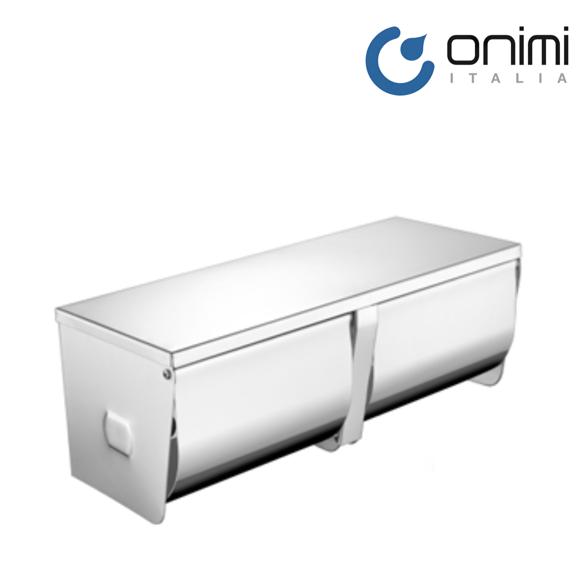 Onimi A139 270 × 95 × 100mm Stainless Steel 304 Anti-Splash Exposed Twin Toilet Paper Roll Holder – Wall Mounted