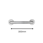 Saniware SUS304 Stainless Steel Bathroom Grab Bar Safety Support Handle Wall Mounted for Elderly Disabled Toilet Shower – 300mm / 450mm / 600mm