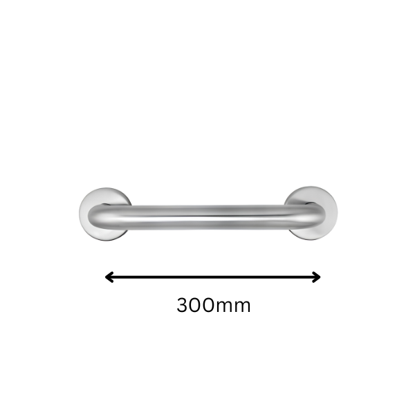 Saniware SUS304 Stainless Steel Bathroom Grab Bar Safety Support Handle Wall Mounted for Elderly Disabled Toilet Shower – 300mm / 450mm / 600mm