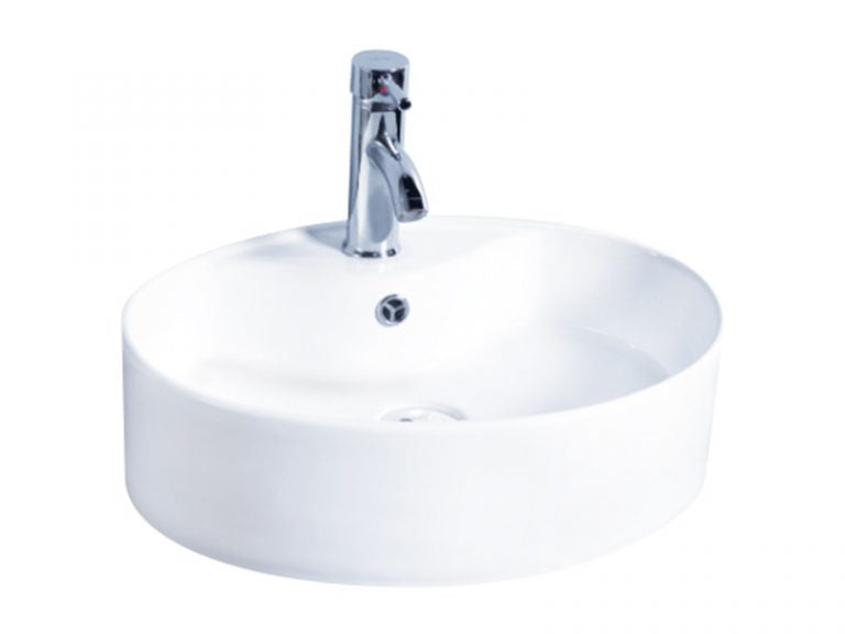 DOCASA 222B 515mm Ceramic White Counter Top Basin Sinki Tandas Bilik Mandi For Bathroom, Dining Area, And Outdoor Murah