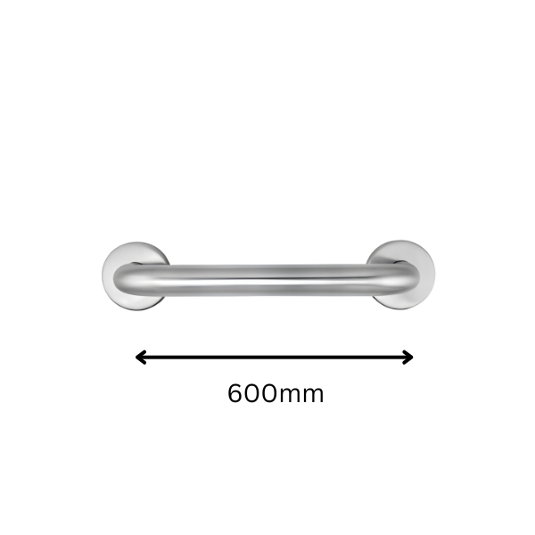 Saniware SUS304 Stainless Steel Bathroom Grab Bar Safety Support Handle Wall Mounted for Elderly Disabled Toilet Shower – 300mm / 450mm / 600mm