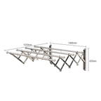Saniware SW‑CH43518‑SS Stainless Steel Retractable Clothes Hanger 1800 (L) × 1020 (W) × 420mm | 4‑Tube Wall‑Mounted Drying Rack