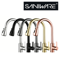 Saniware SWP-SS-304-3950 304 Stainless Steel Flexible Hose Kitchen Pull Out Pillar Sink Tap Kitchen Sink