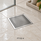 Onimi FT152-4 Stainless Steel Square Floor Tray / Floor Drain – 110mm