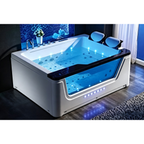 Eurano ERN 11003 Luxury 5-Person Whirlpool Bathtub Jacuzzi Tub with Massage Jets, LED Lights, and FM Radio