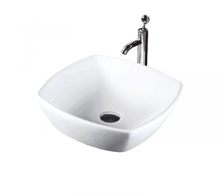 DOCASA 227A 425mm Ceramic White Counter Top Basin Sinki Tandas Bilik Mandi For Bathroom,Dining Area, And Outdoor Murah