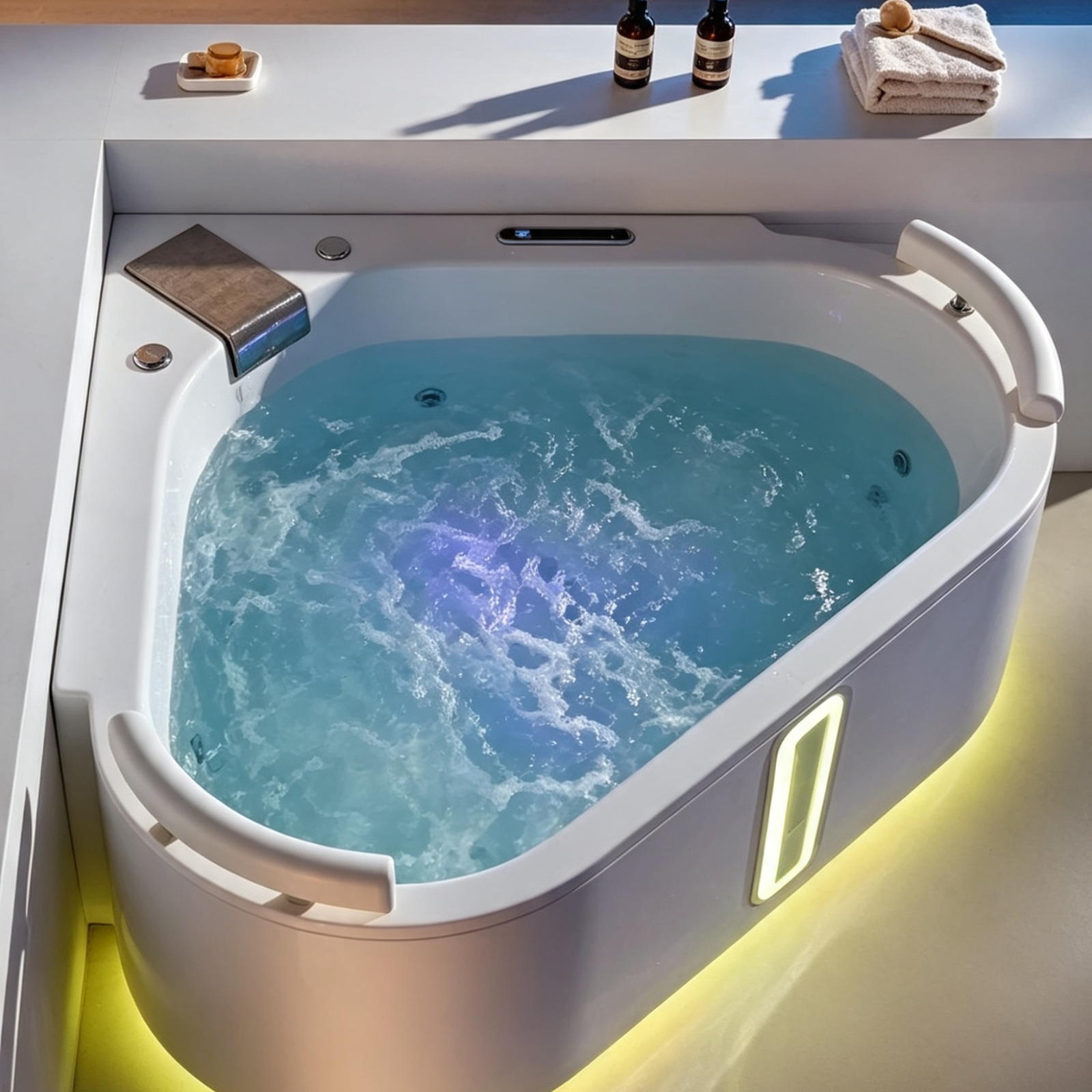 Eurano ERN 11025 Premium Whirlpool Massage Bathtub Light + Bubble Therapy 1400x600mm