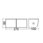 Onimi A139 270 × 95 × 100mm Stainless Steel 304 Anti-Splash Exposed Twin Toilet Paper Roll Holder – Wall Mounted