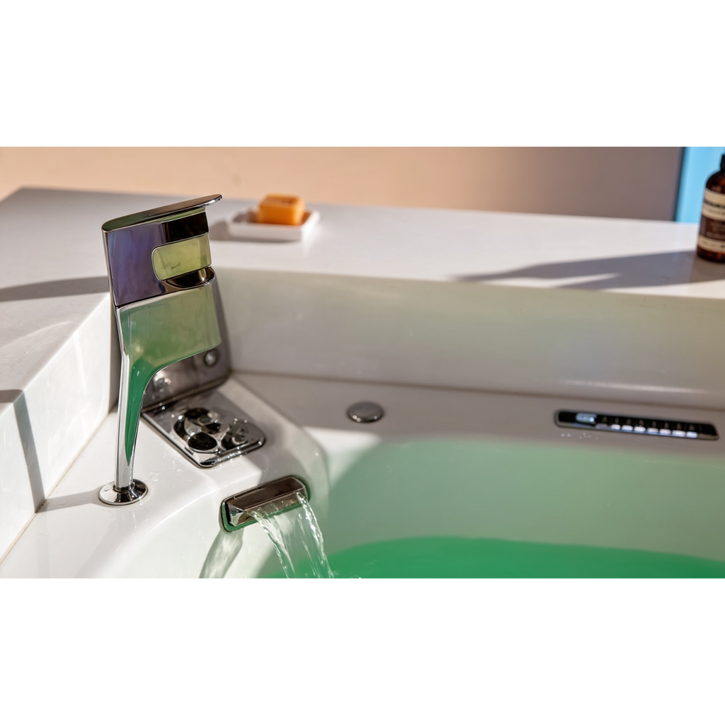 Eurano ERN 11025 Premium Whirlpool Massage Bathtub Light + Bubble Therapy 1400x600mm