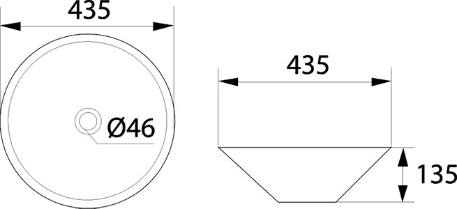 DOCASA 234 435mm Ceramic White Counter Top Basin Sinki Tandas Bilik Mandi For Bathroom, Dining Area, And Outdoor