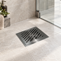 Saniware SUS304 150 x 150mm Square Floor Trap Grating Bathroom Shower Drain Cover Anti-Odour Anti-Pest – Silver / Gold / Rose Gold / Gun Metal