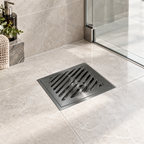 Saniware SUS304 150 x 150mm Square Floor Trap Grating Bathroom Shower Drain Cover Anti-Odour Anti-Pest – Silver / Gold / Rose Gold / Gun Metal