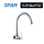 Saniware SWP-BR-3364 Chrome Kitchen Wall Sink Tap Suitable for: Kitchen Sinks, Utility Sinks and Laundry Washing Areas