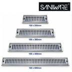 SWFG SUS304 Stainless Steel Long Floor Trap Grating 100mm Width Bathroom Shower Drain Floor Waste Grating – 200mm / 300mm / 400mm / 600mm