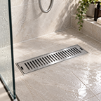 Saniware SUS304 Stainless Steel Long Floor Trap Grating 100mm Width Bathroom Shower Drain Floor Waste Grating – 200mm / 300mm / 400mm / 600mm