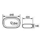 DOCASA K174 600mm Ceramic White Counter Top Basin Sinki Tandas Bilik Mandi For Bathroom,Dining Area, And Outdoor Murah