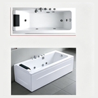 Eurano ERN 11341 (Left & Right) Whirlpool Bathtub 1700x850x650mm Left &amp; Right Skirt Options Massage Jets, LED Light, Faucet, and Headrest Included