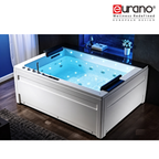 Eurano ERN 11653A 6-Person Whirlpool Bathtub (1900×1500×830mm) LED Hydrotherapy Massage Spa Tub with Air Jets, Waterfall & Digital Control