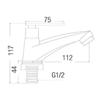 Saniware SWS-304-2860 304 Stainless Steel Basin Pillar Tap Brushed Silver Suitable for Regular bathroom basins, vanity sinks, residential & commercial wash areas