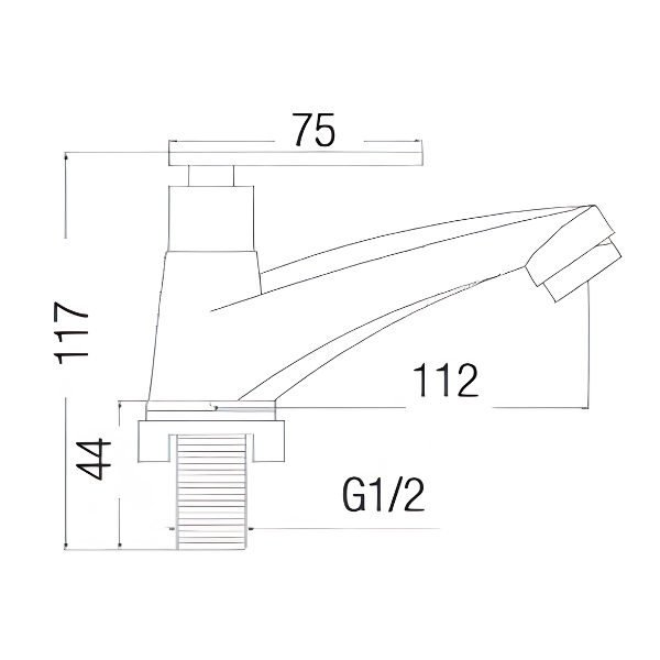 Saniware SWS-304-2860 304 Stainless Steel Basin Pillar Tap Brushed Silver Suitable for Regular bathroom basins, vanity sinks, residential & commercial wash areas