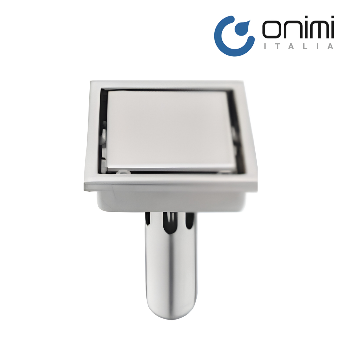 Onimi FT155-4 110 x 110mm Matt Silver Square Stainless Steel Floor Trap