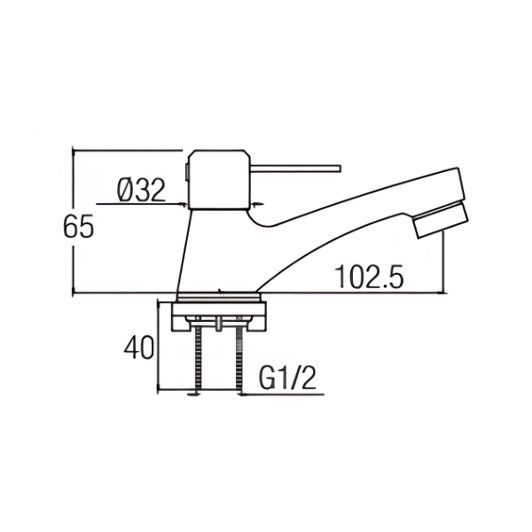 Saniware SWS-304-3960 304 Stainless Steel Basin Pillar Tap Brushed Silver Suitable for Modern bathroom basins, vanity units, home renovation & hotel projects