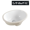 Saniware WB-307 490mm Ceramic White Under Counter Basin Sinki Tandas Bilik Mandi For Bathroom Vanity, Kitchen & Commercial Use