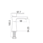 Saniware SWP-SS-304-87 304 Stainless Steel Tall Basin Pillar Tap Brushed Silver Suitable for:Premium vessel basins, above-counter basins, luxury bathroom setups, high-end home & hotel renovations