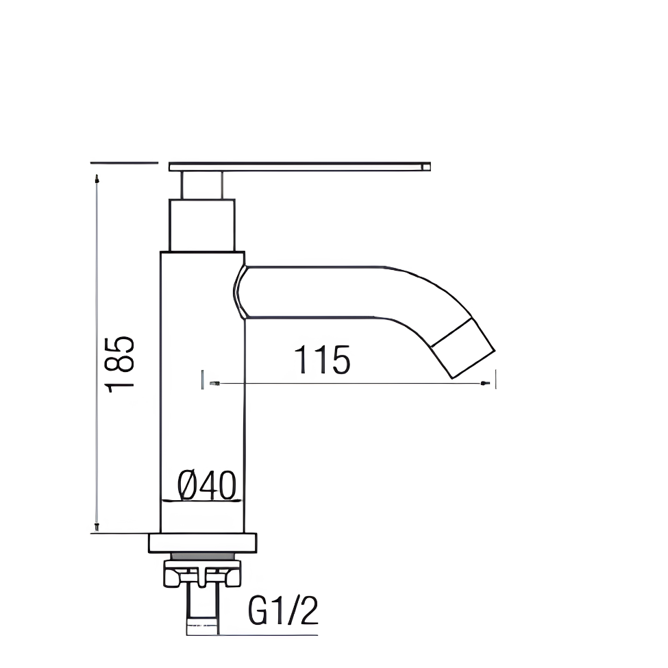 Saniware SWS-304-2861 Stainless Steel 304 Basin Pillar Tap Brushed Silver Suitable for Standard bathroom basins, vanity sinks, powder rooms, budget renovation projects