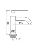 Saniware SWS-304-2861 Stainless Steel 304 Basin Pillar Tap Brushed Silver Suitable for Standard bathroom basins, vanity sinks, powder rooms, budget renovation projects