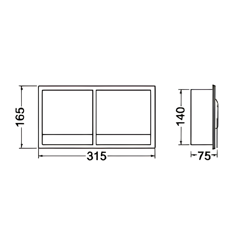 Onimi A119 315 × 165 × 75mm Stainless Steel 304 Anti-Splash Concealed Twin Toilet Paper Roll Holder – Wall Mounted