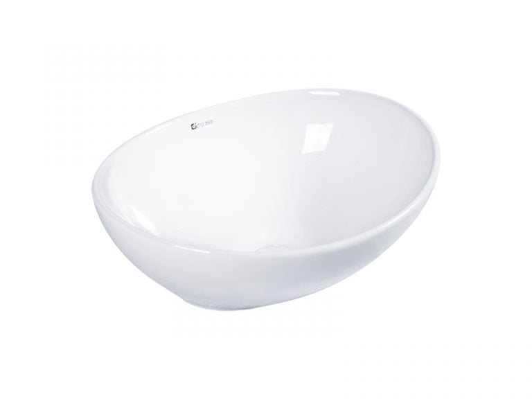 DOCASA 260A 400mm Ceramic White Counter Top Basin Sinki Tandas Bilik Mandi For Bathroom,Dining Area, And Outdoor Murah