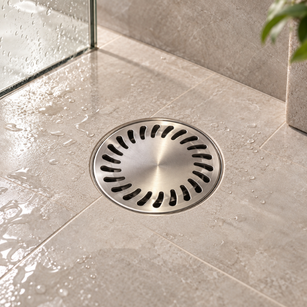 SWFG SUS304 Stainless Steel 150x150mm Bathroom Floor Grating Floor Trap Drain Cover Shower Waste Grate – 4 Designs / Washing Machine Outlet Option