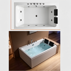 Eurano ERN 11488L/R (1100×650mm) LED Hydrotherapy Massage Spa Tub with Air Jets & Digital Control