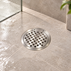 SWFG SUS304 Stainless Steel 150x150mm Bathroom Floor Grating Floor Trap Drain Cover Shower Waste Grate – 4 Designs / Washing Machine Outlet Option