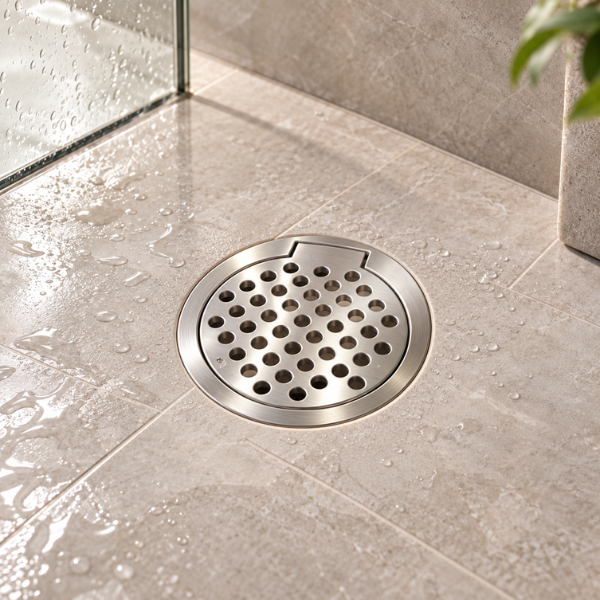 SWFG SUS304 Stainless Steel 150x150mm Bathroom Floor Grating Floor Trap Drain Cover Shower Waste Grate – 4 Designs / Washing Machine Outlet Option