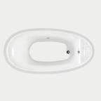 Eurano 11301 Luxury 2-Person Whirlpool Bathtub (1600×800×660mm) LED Hydrotherapy Massage Spa Tub with Air Jets & Digital Control