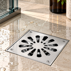 Onimi FT133-6 150 x 150mm Matt Silver SUS304 Stainless Steel Anti-Vandal Floor Grating