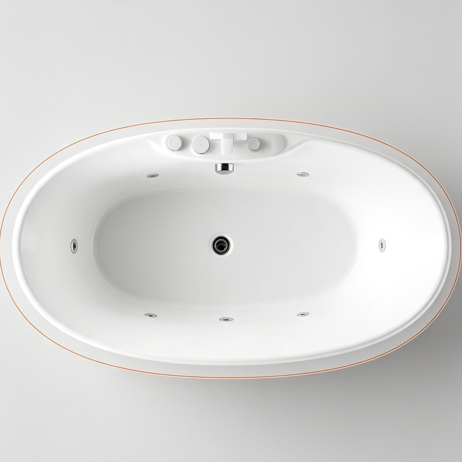 Eurano ERN 11302 Luxury 2-Person Whirlpool Bathtub (1600×800×660mm) LED Hydrotherapy Massage Spa Tub with Air Jets & Digital Control